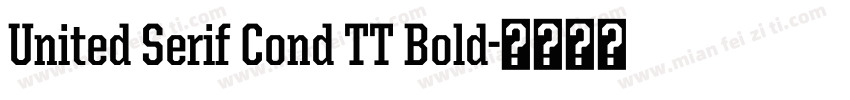 United Serif Cond TT Bold字体转换